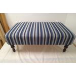 24" x 40" Large Romo Stripe Footstool